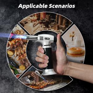 Culinaria soplo antorcha, Tintec Chef cocina antorcha encendedor, butano recargable, llama ajustable MAX 2500 ° F con cierre de seguridad para cocinar, barbacoa, hornear, Brulee, crema, soldadura  Bricolaje y más