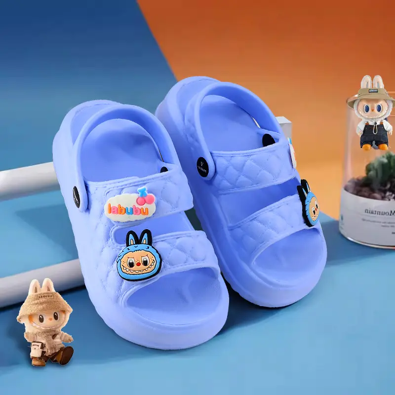 A·S·L Sandal kodok Anak Perempuan Kartun labubu Sandal Baim Anak Laki Laki 7