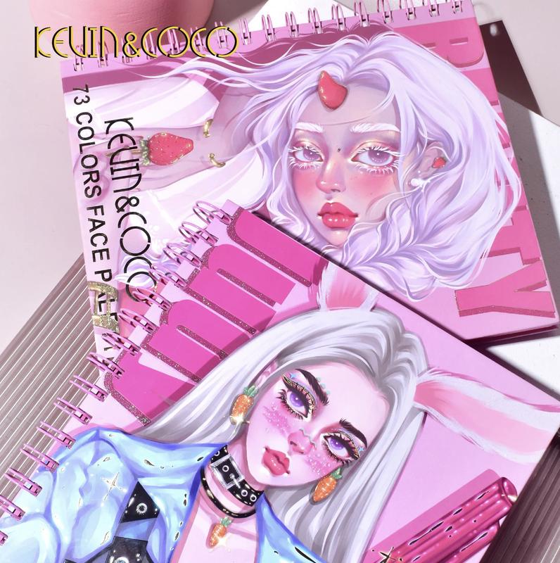 (Buy 1 Free 1) KEVIN&COCO 73 Colour Policewoman Cute & Fairy Face Palette Set Makeup