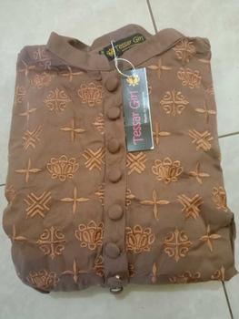 Product Review of Gamis Slavina Bordir Busui Kancing Muslim Wanita Simple Elegant Mayung Twill Nyaman Rempel Cantik from t**4 0