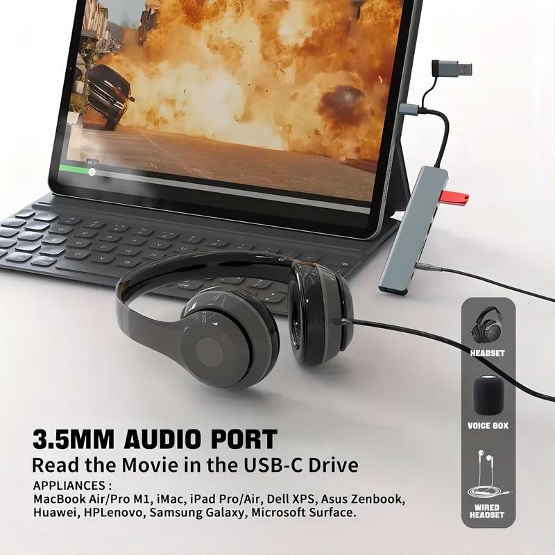 [RADY] MAYY 8IN1 Adapter Connector DS01 USB-C Type-c Kable Konekter Multifungsi SD Card TF Card Computer Laptop Phone Table 5