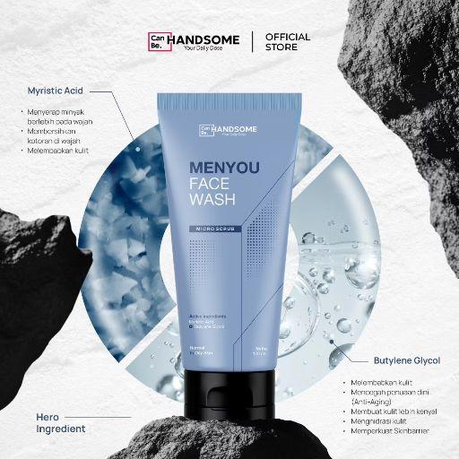 [readystock]Menyou Facial Wash 100 ml Mencerahkan dengan Myristic Acid & Butylene Glycol untuk Kulit Lebih Kencang