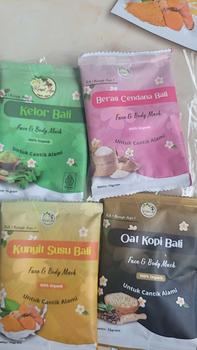Product Review of Masker Wajah dan badan Kunyit Ayu Kopi 4 Pcs Mencerahkan & Mengencangkan Memudarkan wash mask from O**n 0