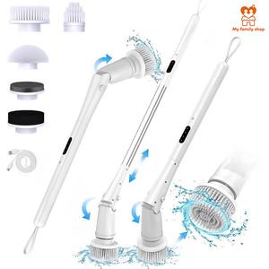 แปรงทำความสะอาดไฟฟ้าไร้สายอเนกประสงค์แบบมือถือกันน้ำสำหรับล้างจาน แปรงขัดพื้นที่แคบในครัวและห้องน้ำ แปรงอาบน้ำแบบไม่มีมุมอับ