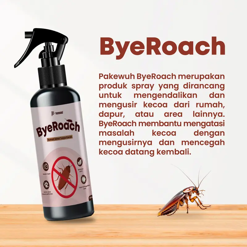 Pakewuh - ByeRoach Pengusir Kecoa 250 ML Cleaning Pembersih Ruangan lipas coro serangga 1