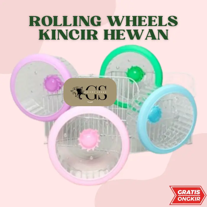 Rolling Wheels Kincir Hewan Sugar Glider Hamster Olahraga Jogging Lucu Main Lari