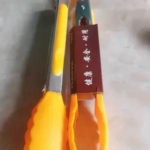 JEPITAN SILIKON PENJEPIT MAKANAN SILICON ANTISELIP PENJEPIT DAPUR BAJA TAHAN KARAT PENJEPIT KLIP MEMASAK BBQ SALAD ALAT ROTI AKSESORI DAPUR PANGGANGAN PREMIUM IMPORT BERKUALITAS