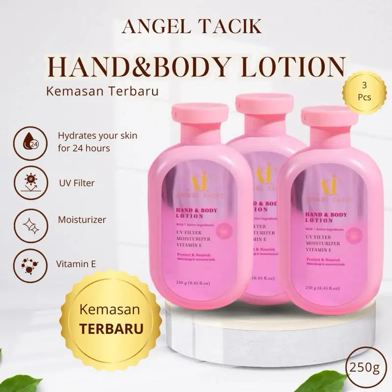 Paket Bundling Angel Tacik Lotion 250g Isi 3pcs - Isi 3 Lotion - Melembutkan - Pencerah - Skincare Viral Ori