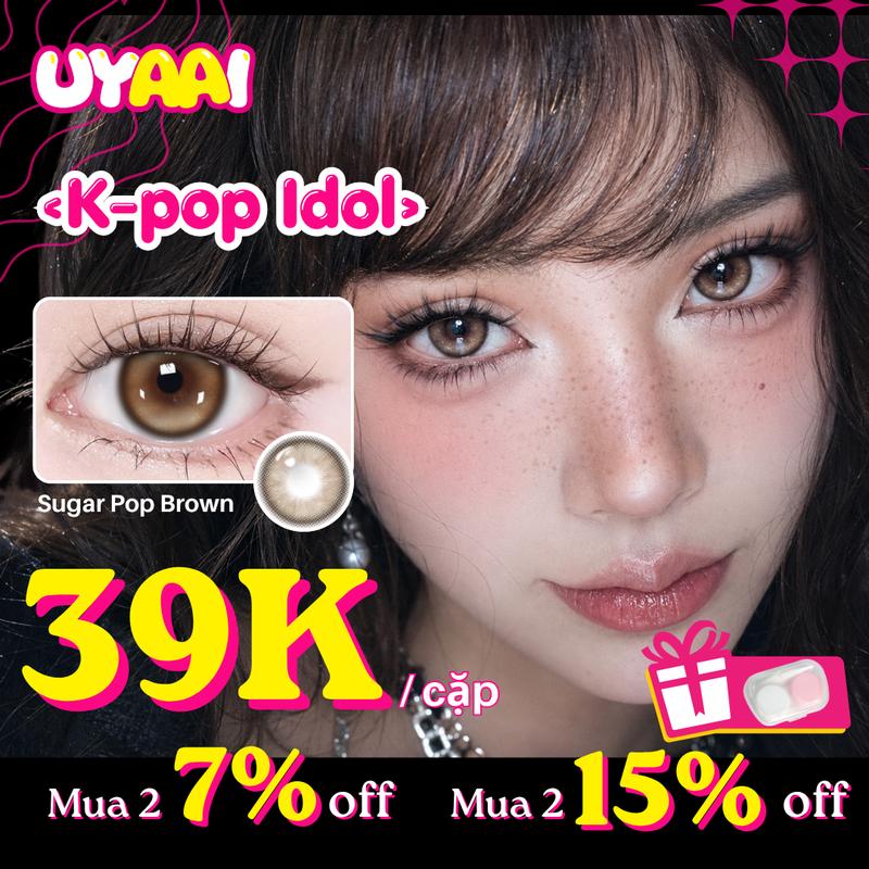 【K-pop Idol】DIA 14.0mm-14.5mm lens, đeo thoải mái, 6 tháng lens, UYAAI lens Mắt To Long Lanh | Chỉ Từ 59K/Cặp
