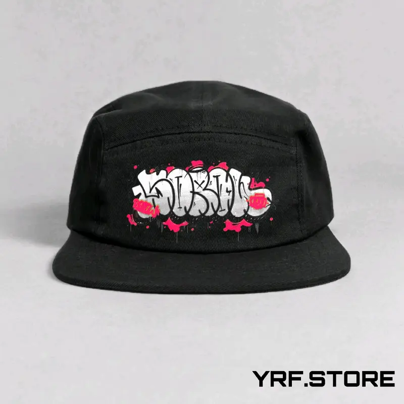Topi skena,YRF.STORE Warna Hitam dengan Logo Sablon Unik GRAFFITI Abu putih merah Simpel,topi skena,topi snapback,topi skena outfit 3