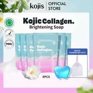 [DAPAT 6] WILLIE SALIM x KOJIS Kojic Collagen Brightening Soap 【90Gr*6Pcs】 COD Cleansing Kotoran Mencerahkan Memutihkan