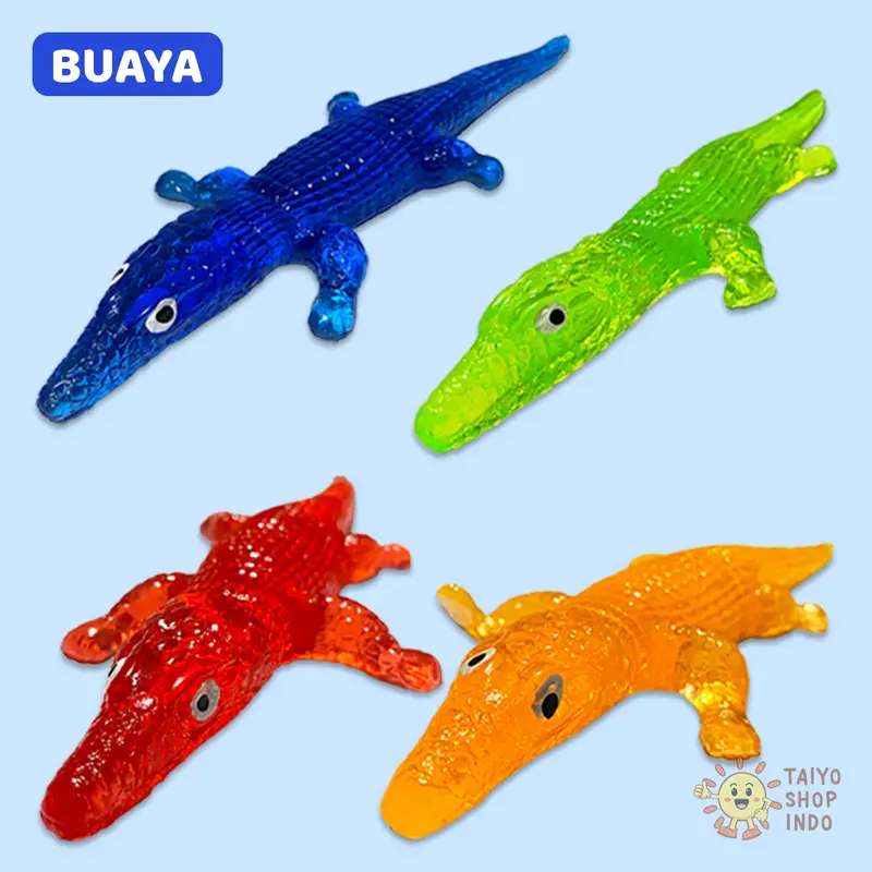 TAIYO Mainan Anak Splat Sticky Toys Animal Hewan Tempel Jelly Wall Tembok Dinding 4