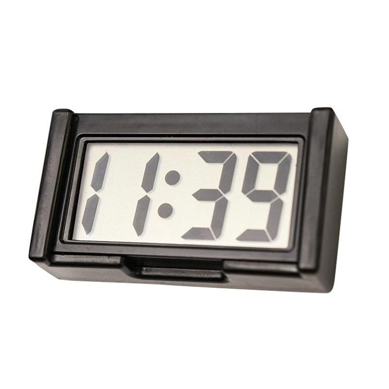 Product Introduction of Mini Electronic Digital Clock Home Furnishings Can Be Used For Car Truck Dashboard Time Practical Self Adhesive Holder Durable 34