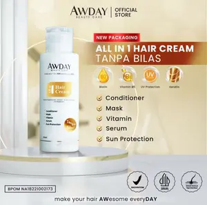 AWDAY CONDITIONER - HAIRCREAM AWDAY ALL IN ONE TANPA BILAS KEMASAN 100 ML