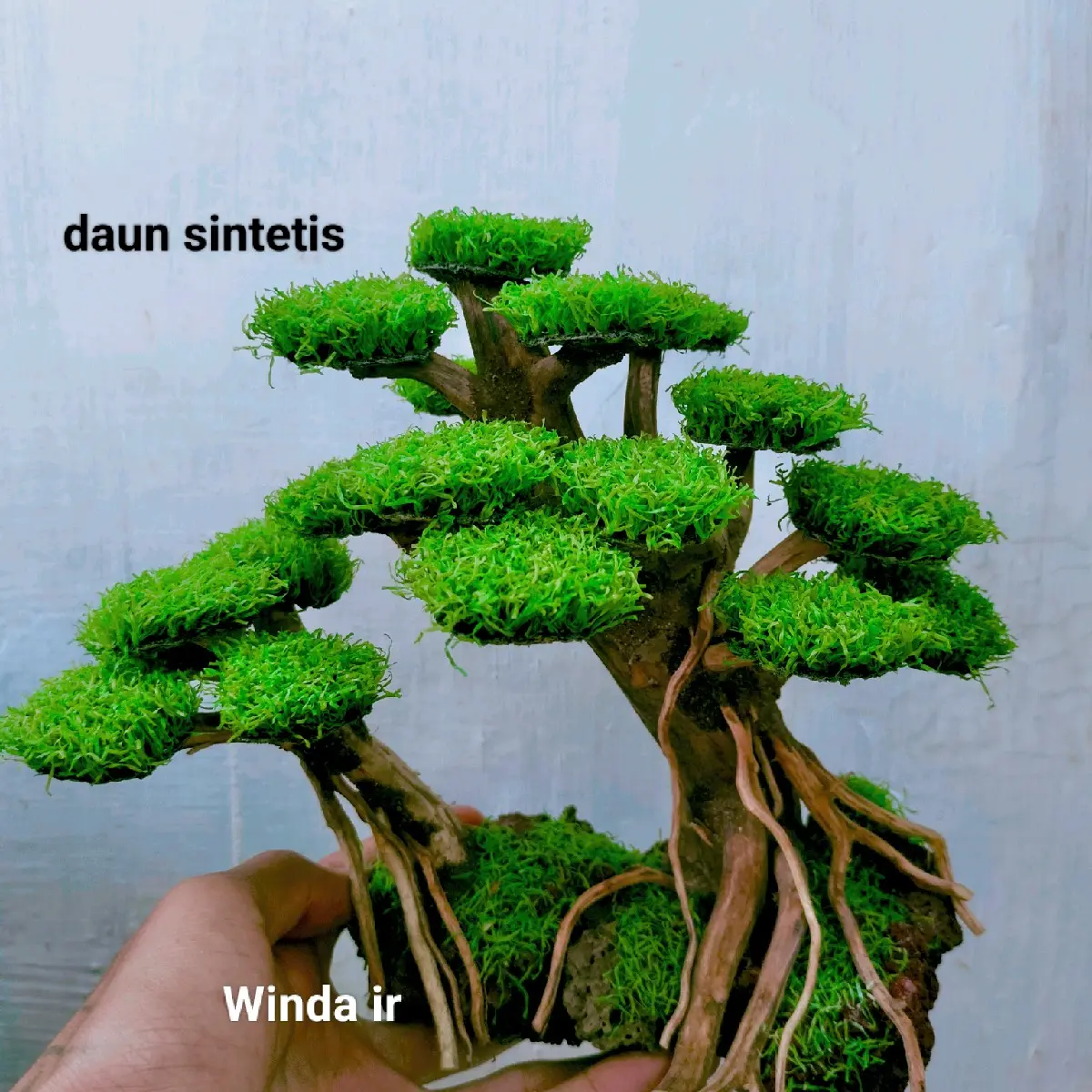 pohon bonsai sintetis kembar aquarium