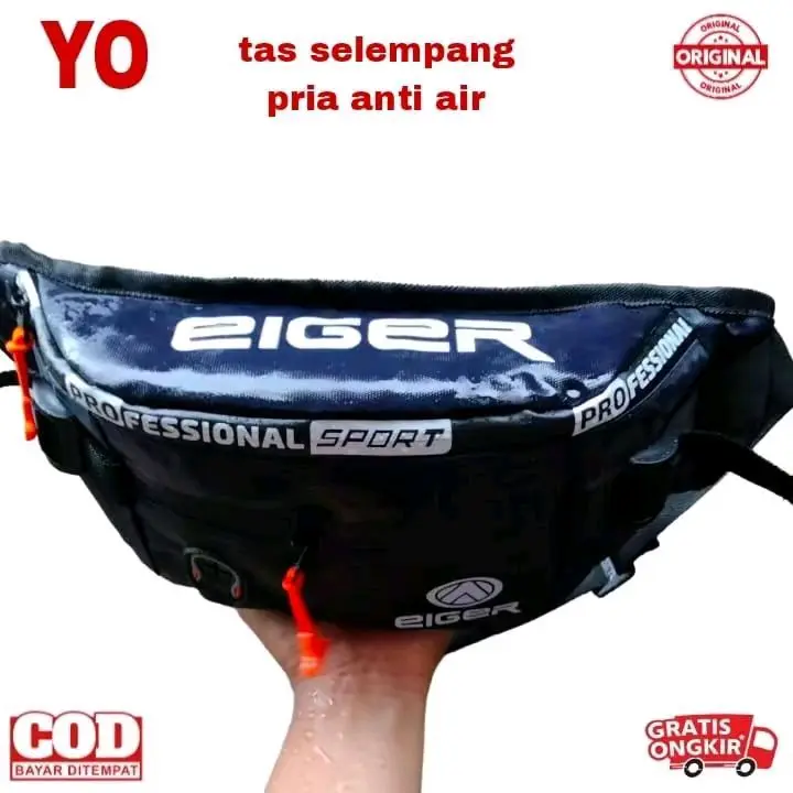 Tas SLEMPANG pria wanita anti air Tas distro WATERPROOF bag tas dada tas pinggang keren cowok crossbody premium 3