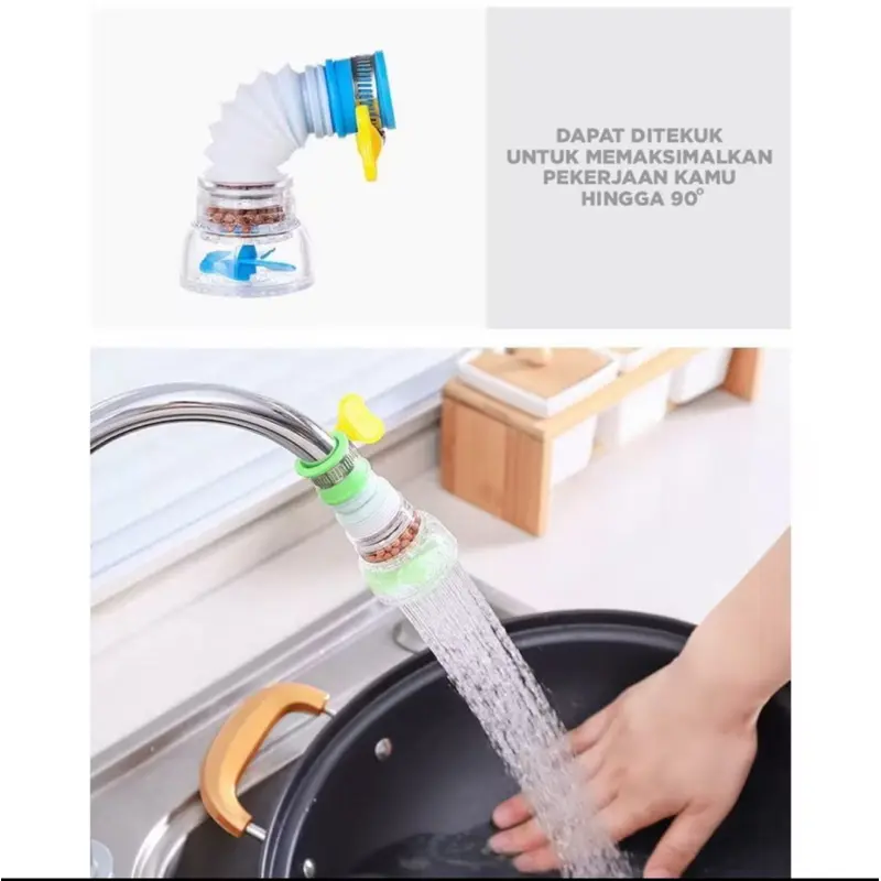 SAMBUNGAN KRAN AIR / SARINGAN KRAN AIR / FILTER KRAN AIR FLEXIBLE FILTER AIR ANTI SPLASH 4 & 3 LAPIS 3