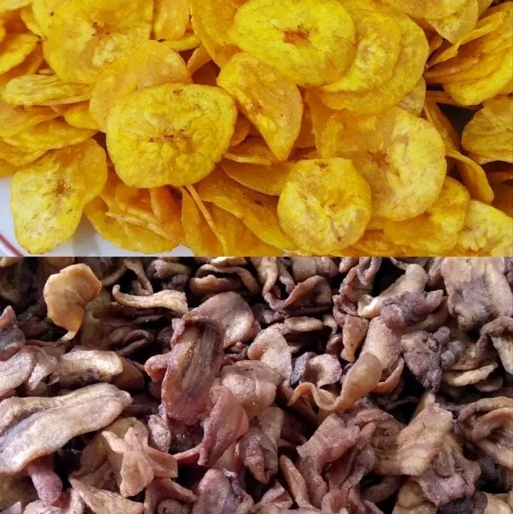 paket bundling 1kg keripik pisang kepok dan kripik sale kering Snack