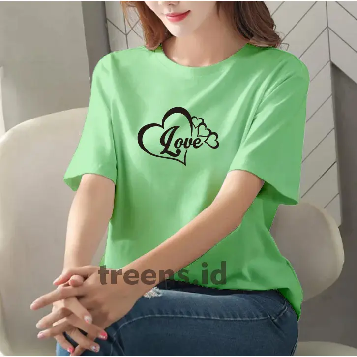 KAOS OBLONG WANITA /BAJU KAOS ATASAN WANITA LOVE4 / T-SHIRT WANITA LOVE4 1