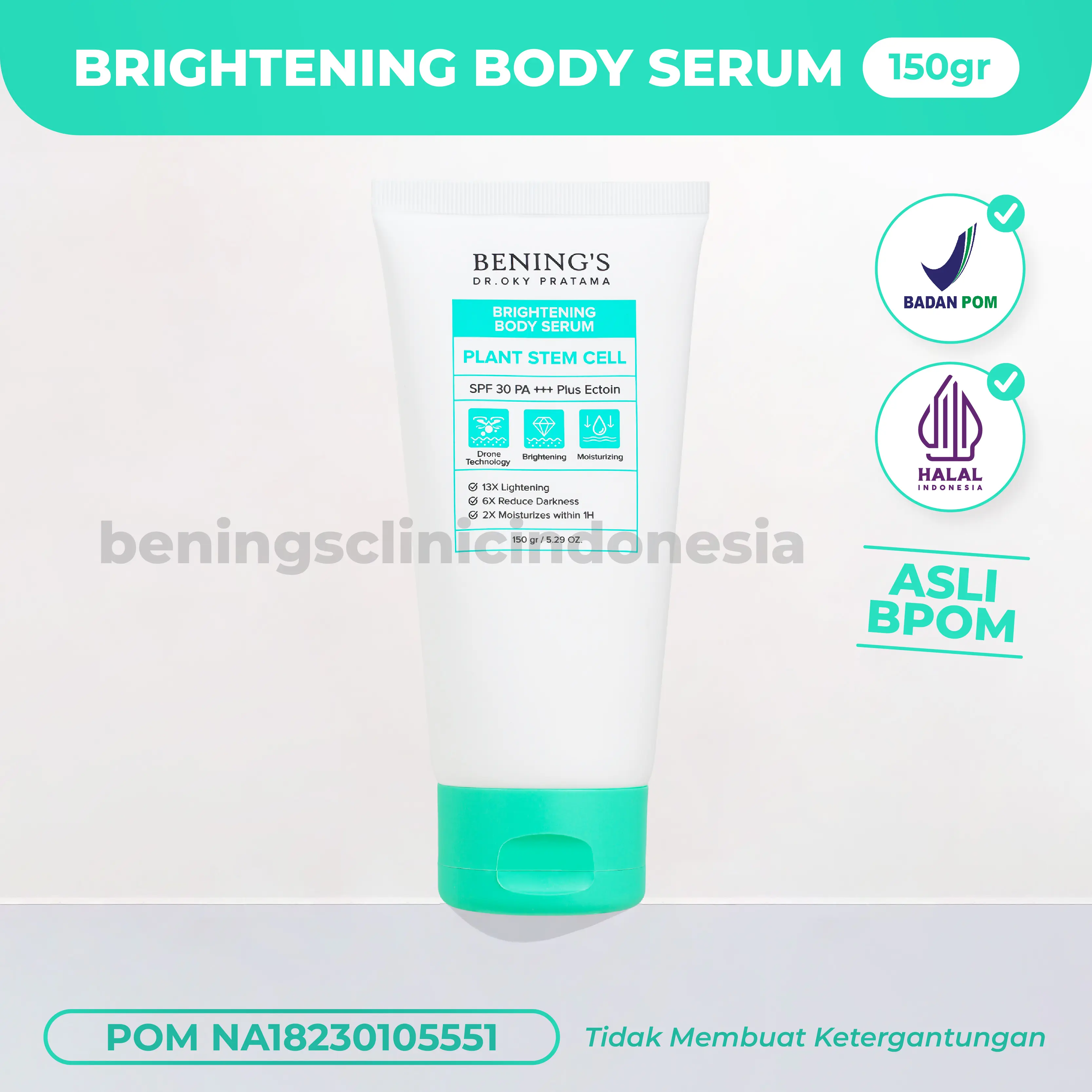 (Live Special dr oky) Bening's Brightening Body Serum | Lotion Mencerahkan Tubuh