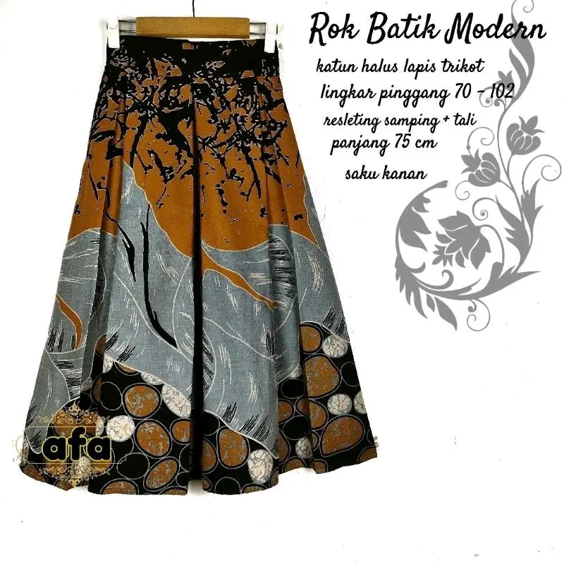 ROK BATIK PREMIUM 7/8 LAPIS TRIKOT-ROK MODERN 4