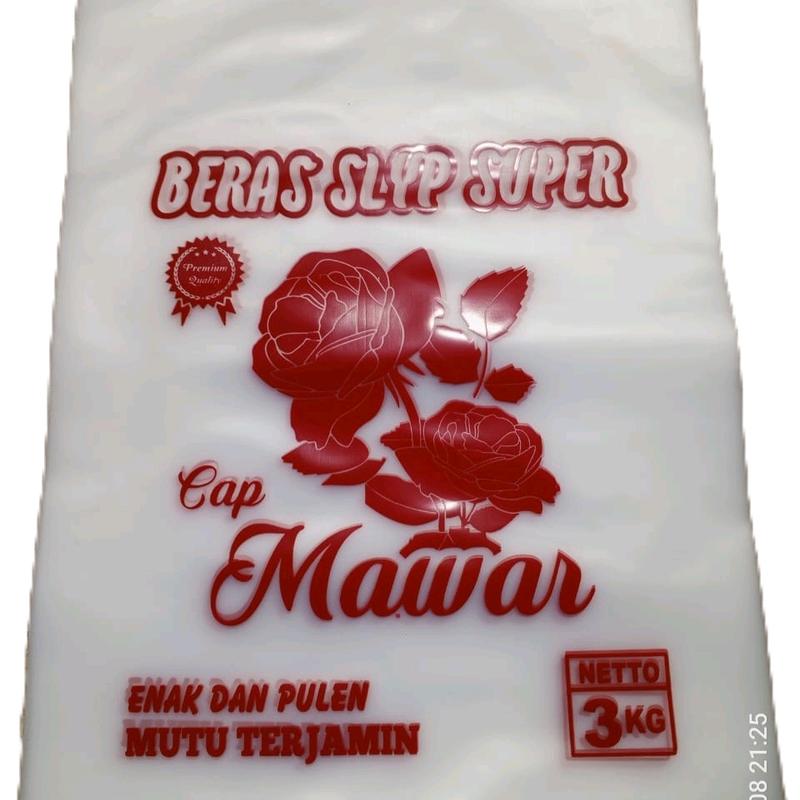 plastik beras 3kg mawar 100 pcs 0