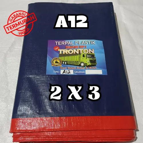 Terpal Tronton A12 2x3 Bisa Custom Meteran Plastik Tebal Lembaran Biru Murah Untuk Tenda Terop Kolam Ikan Jualan Dagang Plafon Rumah Kandang Mobil Pickup Pick Up Truk Jemuran
