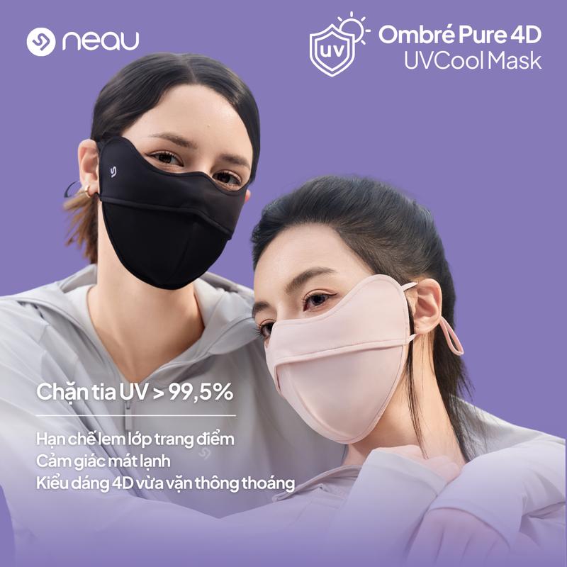 NEAU Ombré Pure 4D Khẩu Trang Chống Nắng Tia UV >99% Không Lem Son Thoáng Khí Kháng Khuẩn UVCool Mask MS401