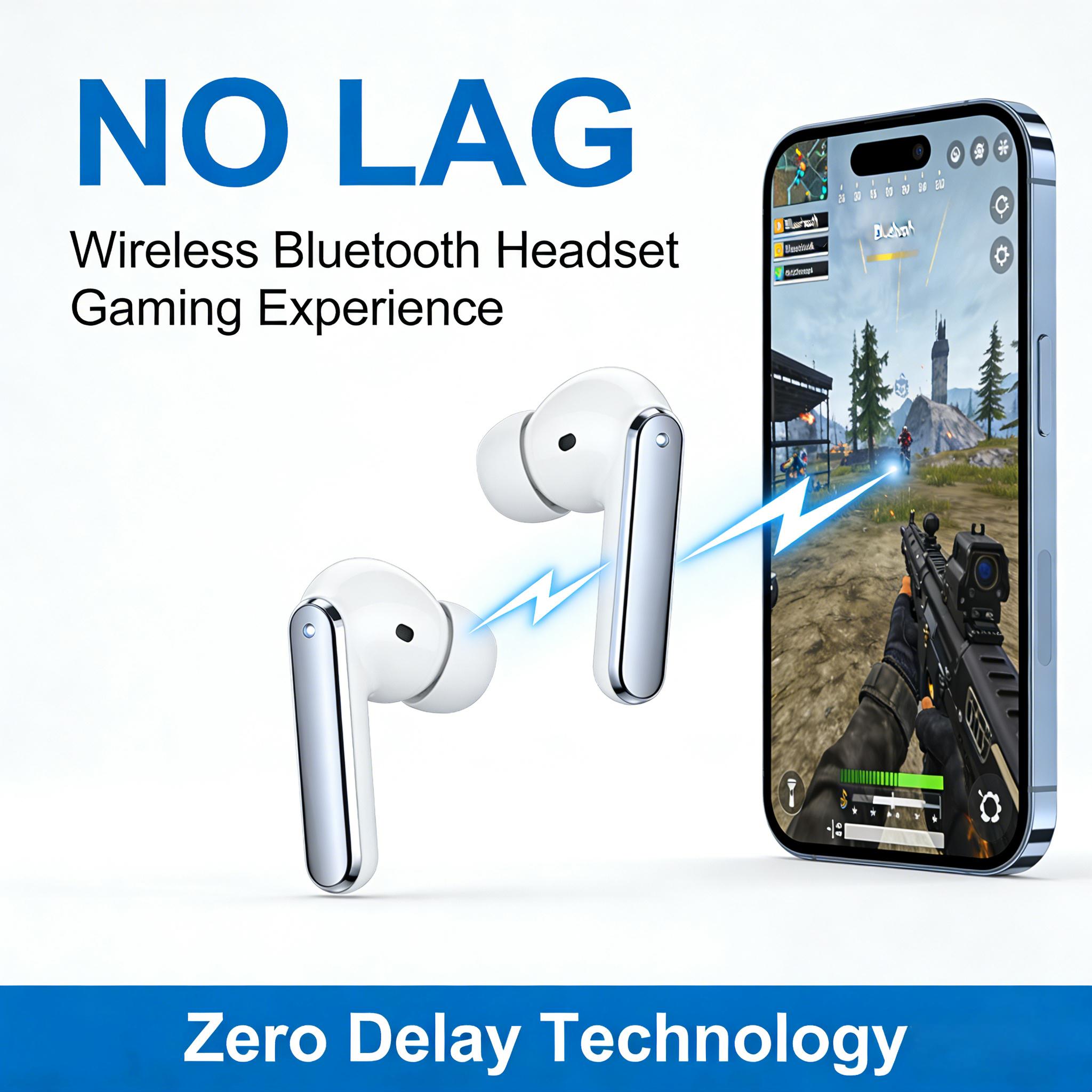 2026 NEW EMBEDRONE PHANTOM LP-33 Earphone Nirkabel, Tahan Air IPX7, Baterai Tahan Lama, Bass Kuat, Surround 3D, Peredam Suara Cerdas, Gaming, Panggilan, Musik, Olahraga, Earphone Bluetooth Nirkabel