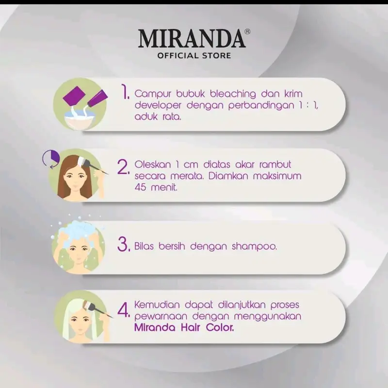 Cat Rambut Miranda 30ml - Pewarna Rambut Aman dan Tahan Lama 5