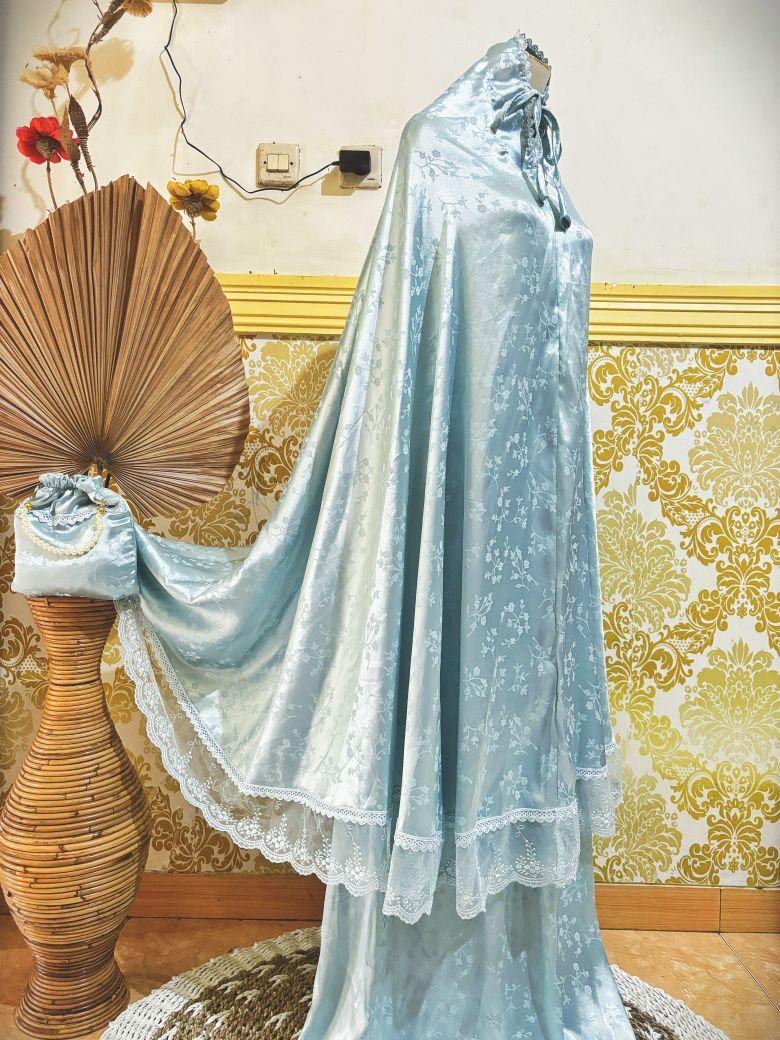 Maulvi- Mukena Terbaru Sakura Armany Jaguar Silk Renda Cantik Mewah