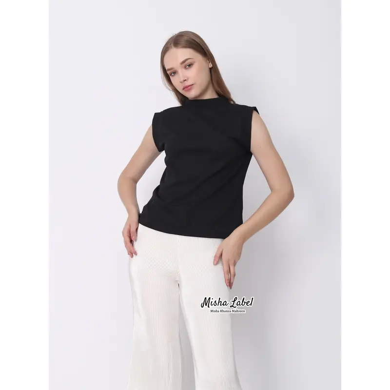 (PREMIUM) Inner Tanpa Lengan Bahan Knit Mango Premium By Misha Label 6
