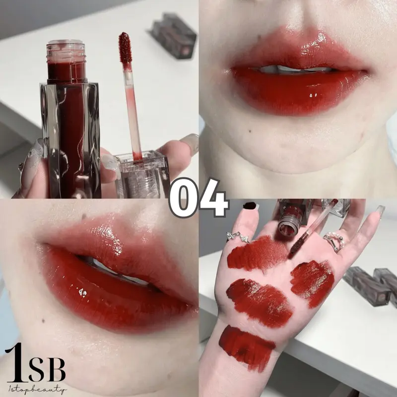 51/ SHAQINUO Glossy Mirror Lip Glaze Lipstick Bibir [1sb] 5