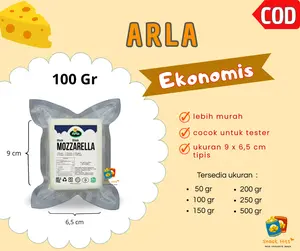 Arla Keju Mozarella Arla 100 gram  Mozzarella Lumer Mulur Isian Corndog Nashville Pizza Topping