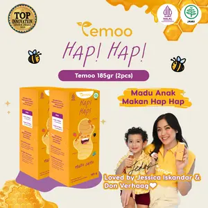 Paket Gemoy B - Temoo Hap Hap Madu Jamu [Set 2x 185 gr] - Nutrisi Madu Anak Sehat Vitamin Kids - Temulawak Unagi (Ikan Sidat) Omega 3 & 6 T44