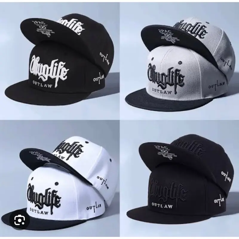 Topi Snapback Hip Hop Hight Quality Topi Out Law Bordir Untuk Pria Dan Wanita Dewasa Keren Kekinian