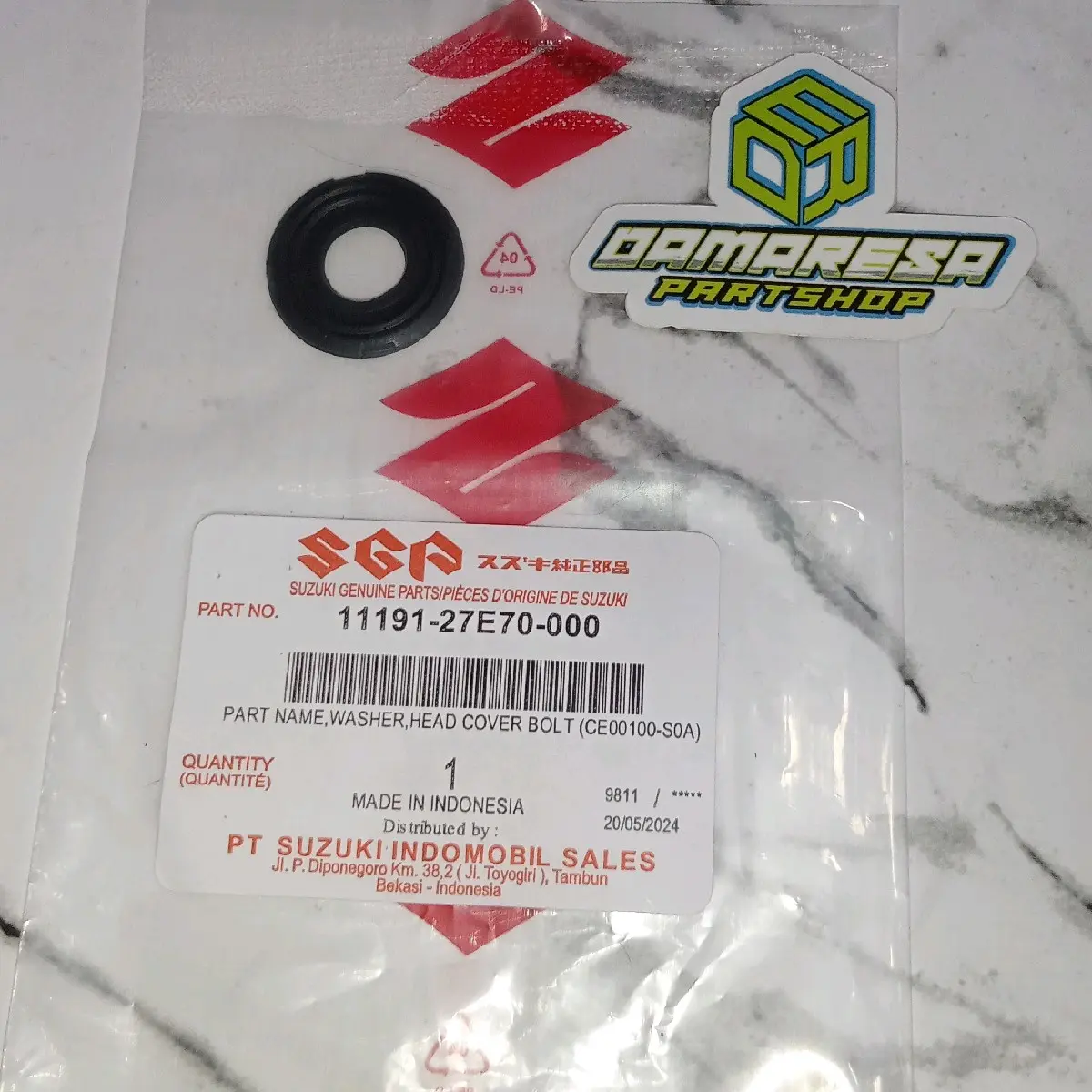 SEAL BAUT COVER HEAD SATRIA FI, SPIN,NEX,DRV,WV ORI SGP 11191-27E70-000