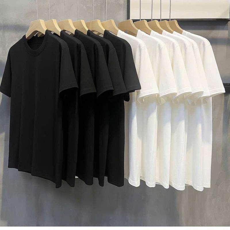 Áo Thun Trơn Đen Trắng Xám Xanh Basic Nam Nữ Cổ Tròn Form Slim Fit Tay Lỡ Bao Mịn Co Dãn Dày Vừa Menswear Cotto lạnh Chất Liệu Mềm Mại Bigsize 40kg đến 100kg