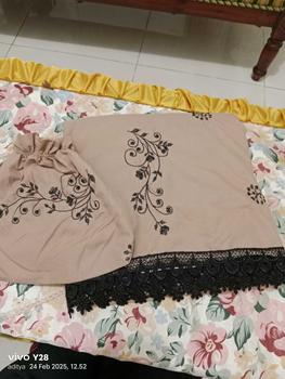 Product Review of MUSYAFFA - Mukena Dewasa Bordir Clara Premium Cantik Mewah Atasan Bawahan Bunga Katun Muslim Mukenah Mukena bordir from A** m**e a**a 3