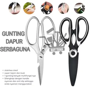 Gunting Serbaguna Gunting SK5 Tajam Kuat Daging Dapur Serbaguna Sayur Potong Tulang Ayam ikan Buka Botol Stainless Steel