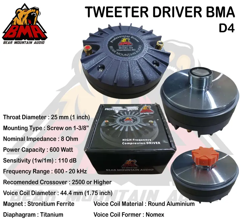 DRIVER TWEETER BMA D4 TWITER BMA D4 ORIGINAL 0