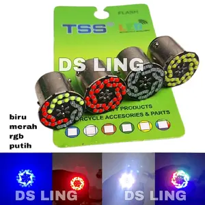 Lampu Stop Motor Led Kaki 2 Titik Mode Putar Dan Kedip Arus Dc 12 Volt / Lampu Stop Led Motor / Bohlam Stop Putar dan Kedip