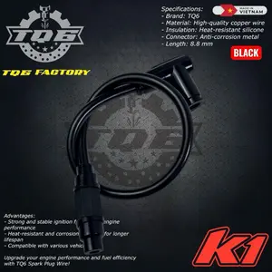 Kabel Dop cangkong Busi TQ6 BLACK LIMITED EDITION UNIVERSAL ALL MOTOR