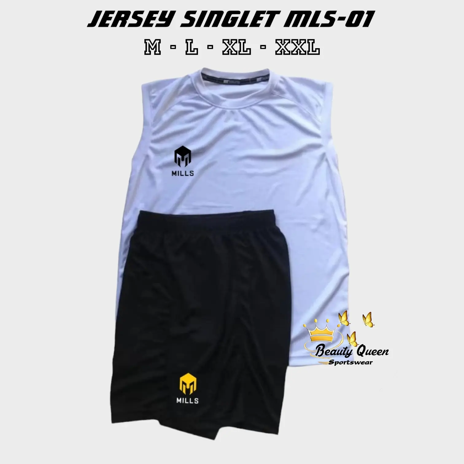 MLS-01 Jersey futsal singlet baju sepakbola setelan olahraga voli badminton pria wanita bahan drifit premium