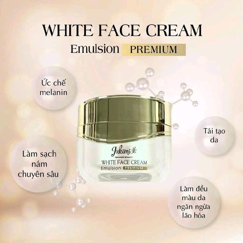  kem nám  Đêm Nhật  jukimi +tri nám dành cho làn da bị nám   White FACE CREAM 30gr 