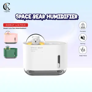 CapyKit Diffuser||Humidifier Mini Portabel/Bear Design Ultrasonic [Hadiah] /USB Diffuser Lucu Kesejukan Ruangan Anda 300ML