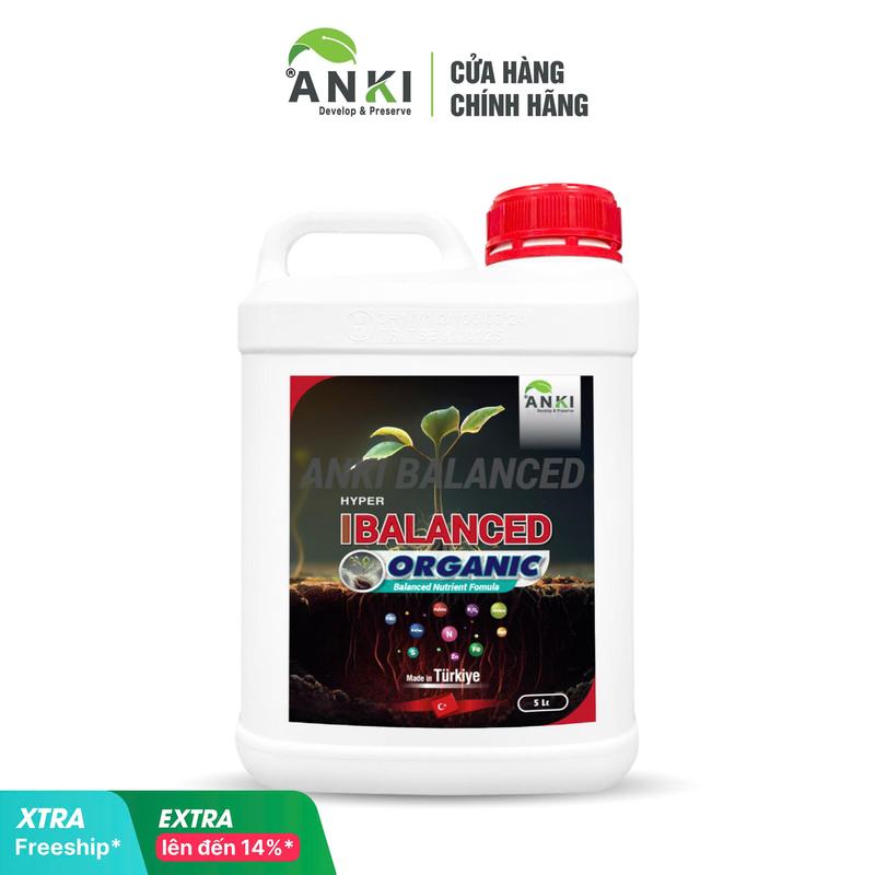Can Phân bón hữu cơ Hyper IBalanced hàm lượng cao Can 5L nhập khẩu Châu Âu nguyên đai nguyên kiện - Dùng cho nhiều giai đoạn nhiều loại cây trồng - Dinh dưỡng nền cân đối