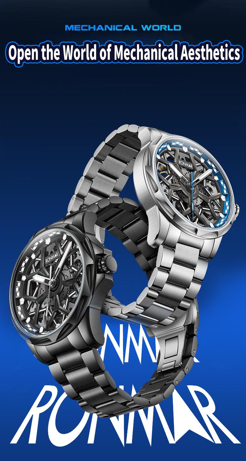 [NEW ARRIVAL] RONMAR Exclusive Mechanical World Watch – Automatic Skeleton Design
