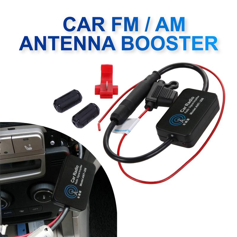 Car Radio Signal Amplifier FM AM Antenna Booster 12V ANT-208 Car Radio ...