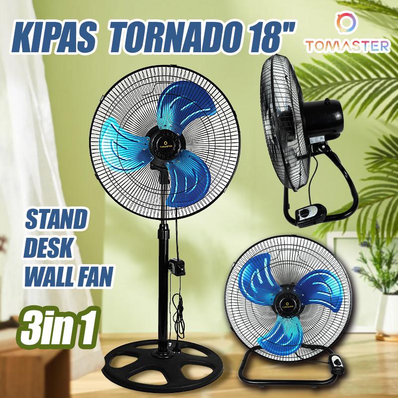 Kipas angin besi JUMBO 18”  Tomaster 3in1 / TORNADO Fan/ stand Fan/kipas angin/kipas angin dinding/kipas/kipas angin berdiri/kipas angin ac Fan
